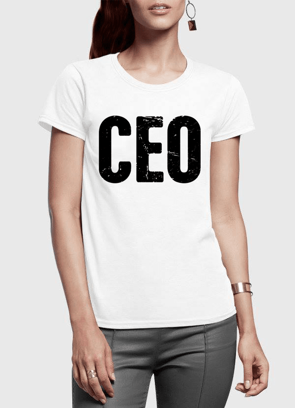 CEO Half Sleeves Women T-shirt