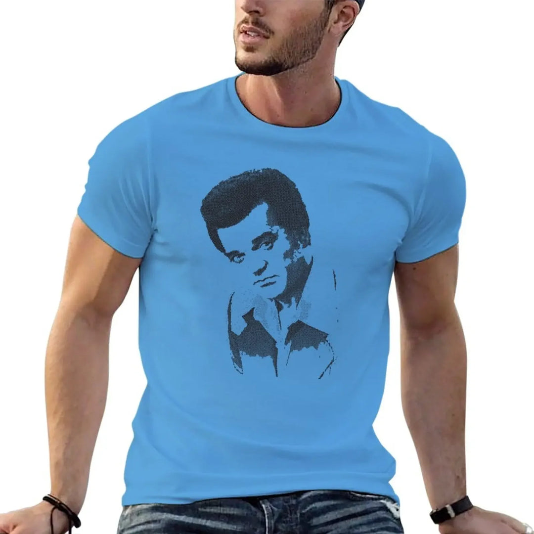 New Conway Twitty Halftone T-Shirt hippie clothes Tee shirt custom t shirts sports fan t-shirts workout shirts for men