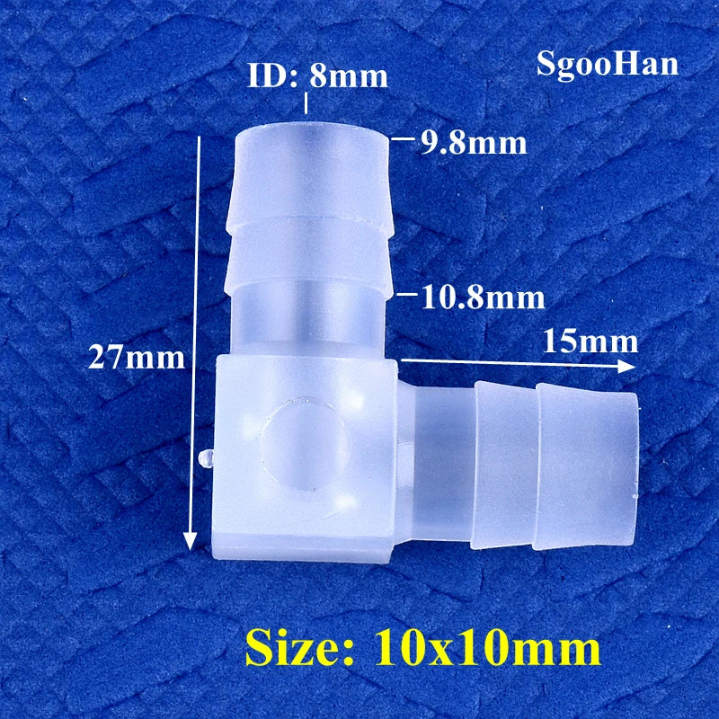 5~200pcs 4~20mm PP Elbow Connectors Aquarium Tank Fittings Air Pump Aerator Pagoda Joint Garden Irrigation Medical Hose Joints