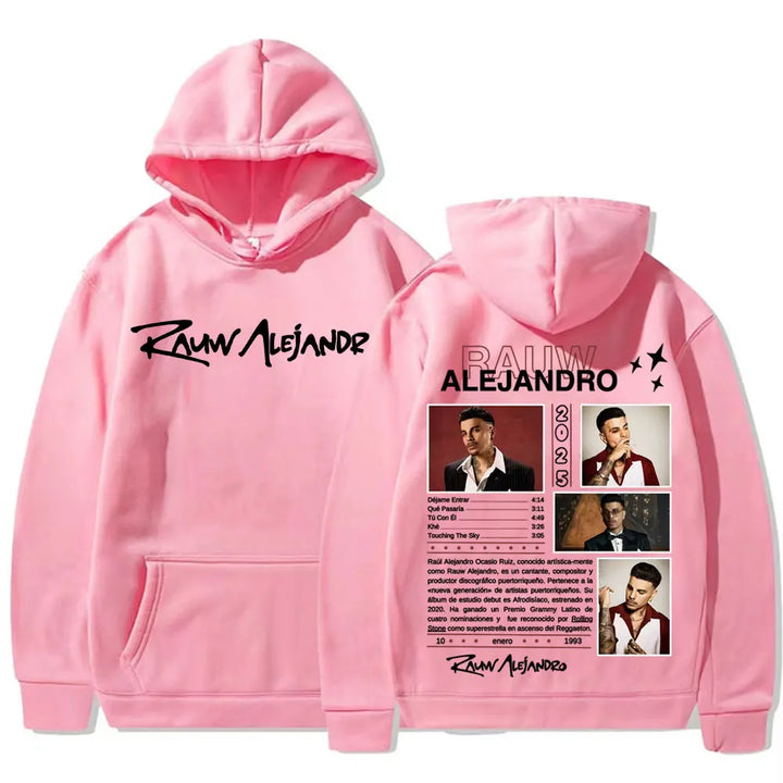 Rapper Rauw Alejandro 2025 Tour Merch Pullovers Men Women Fashion Trend High Quality Hoodies Casual Fleece Bodywarmer Sweatshirt