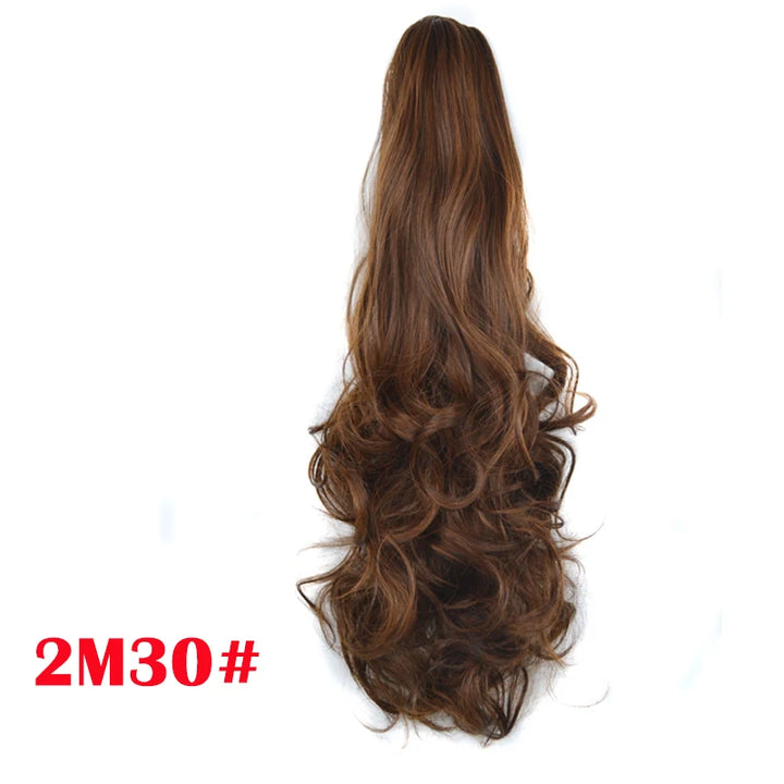 Synthetic Claw Clip On Ponytail Wavy False Hair Extension Hairpiece for Women Accessories