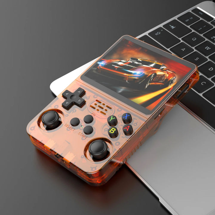 R36S Retro Video Handheld Game Console Linux System 3.5 in IPS Screen  3000mAH Battery 64G/128G TF Card Preinstalled Games