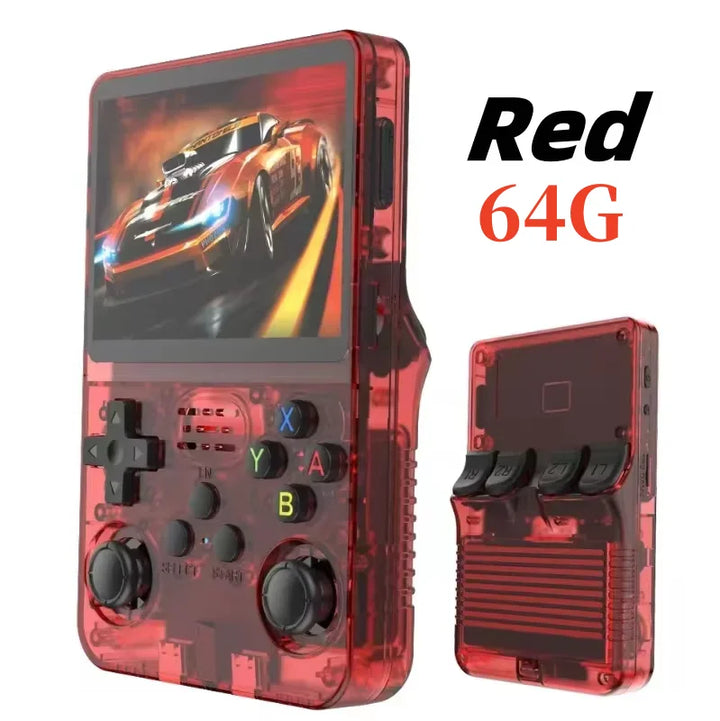 R36S Retro Handheld Video Game Console Linux System 3.5 Inch IPS Screen Portable Player 64GB GamesMultiple colors are available