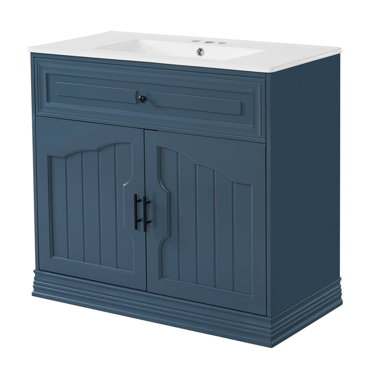 36' Luxurious Bathroom Vanity with Ceramic Sink, Bathroom Vanities