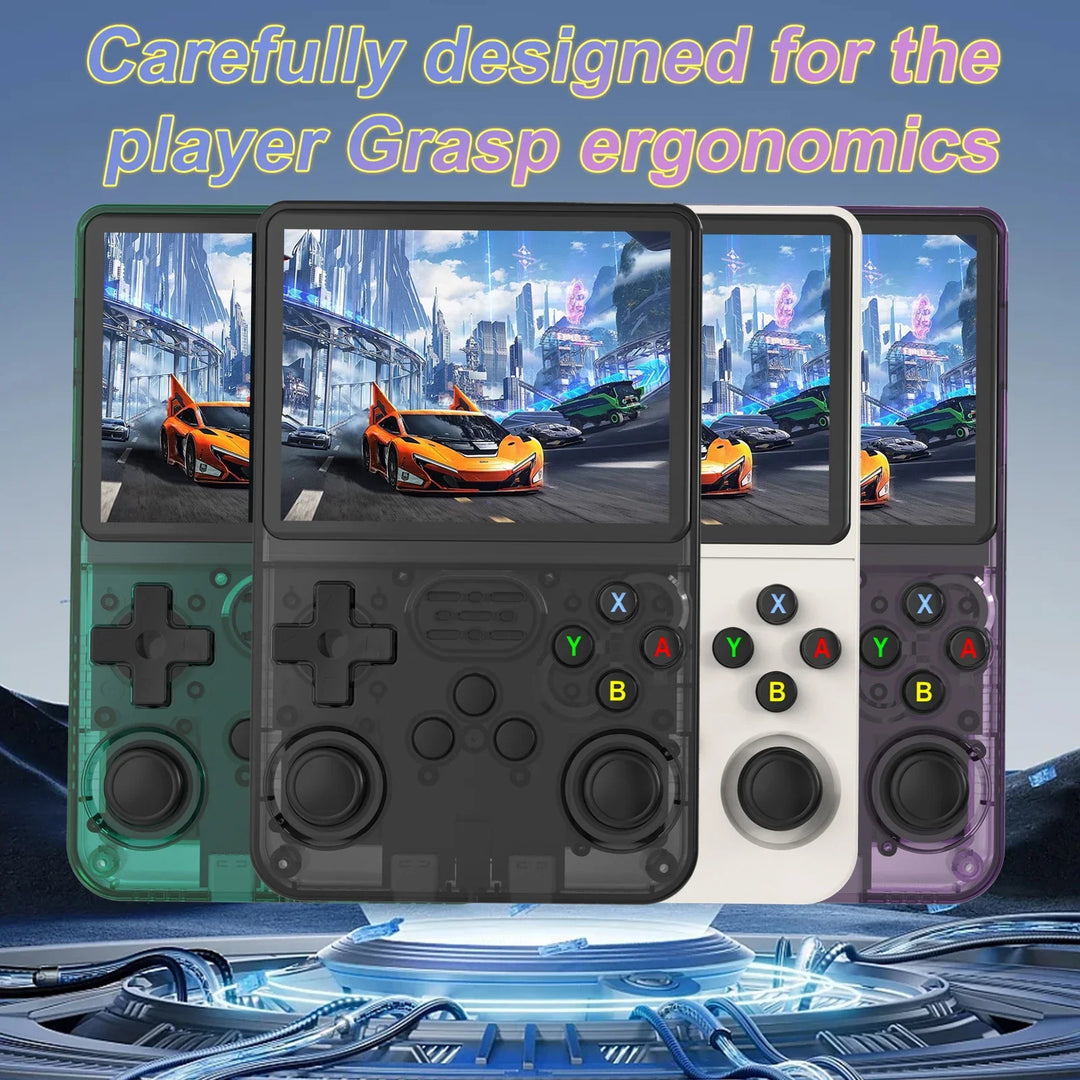 R36S Retro Handheld Video Game Console Linux System 3.5 Inch IPS Screen Portable Player 64GB GamesMultiple colors are available