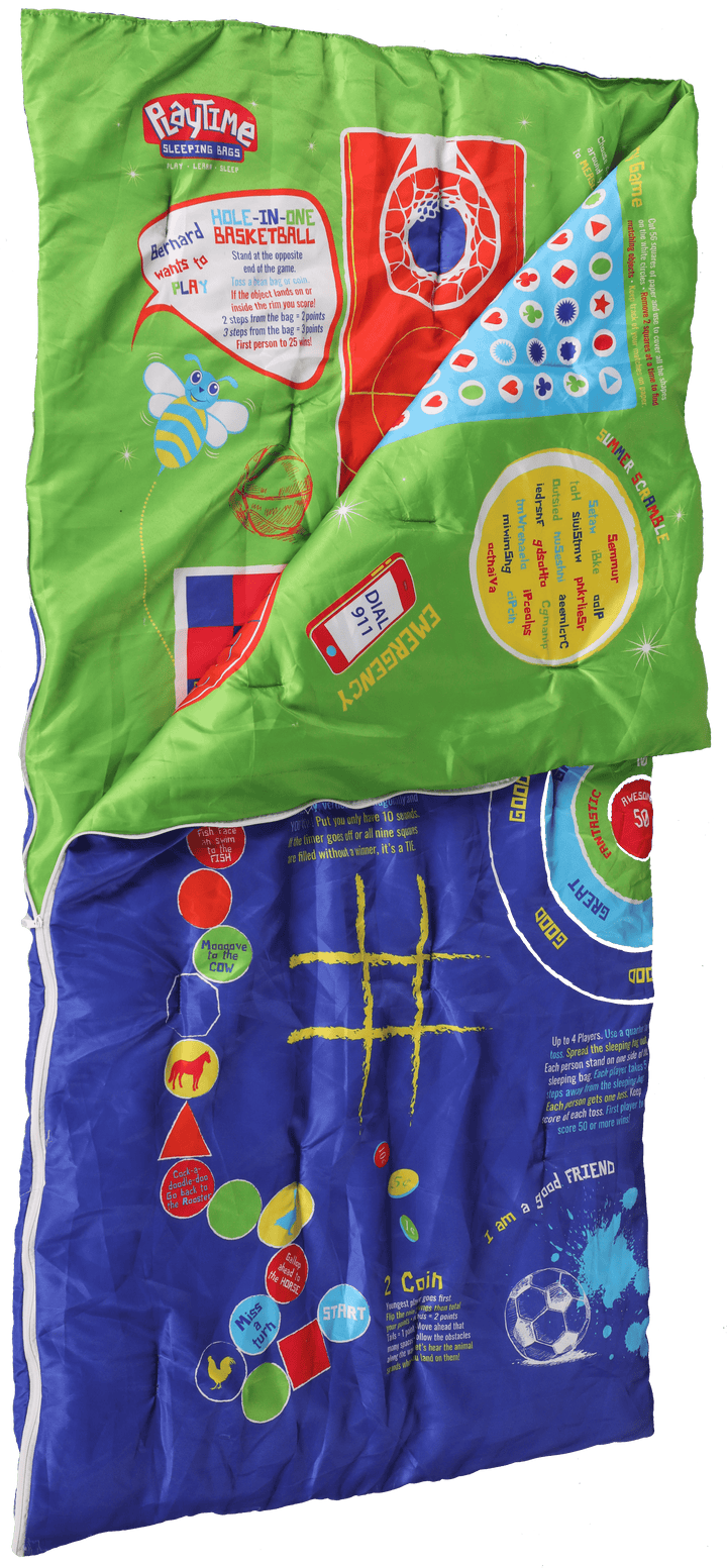 Playtime Reversible Slumber Bag. Over 35 Fun Interactive Games!