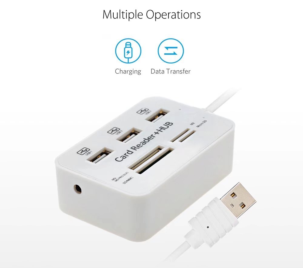 3-Port USB2.0 HUB with Card Reader