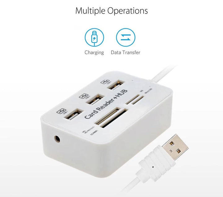 3-Port USB2.0 HUB with Card Reader