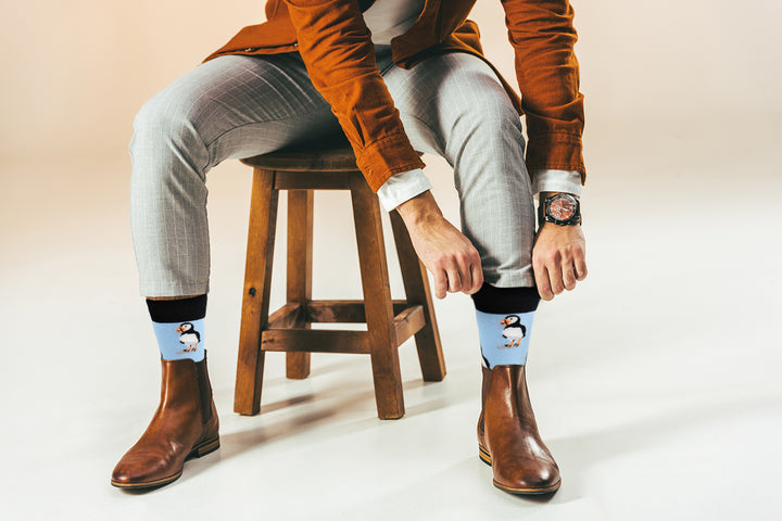 Sick Socks – Puffin – Exotic Animals Casual Dress Socks