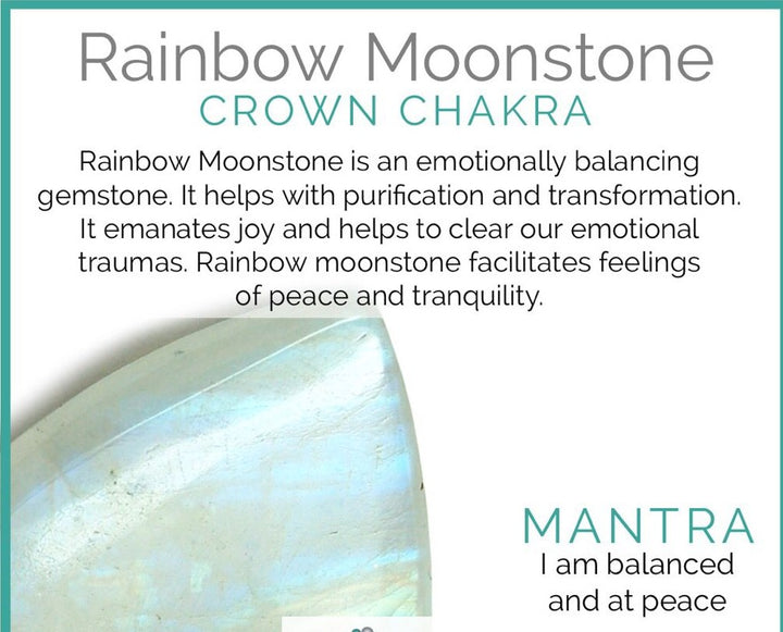Rainbow Moonstone & Crystal Quartz Stretch Bracelet! Genuine Crystals!