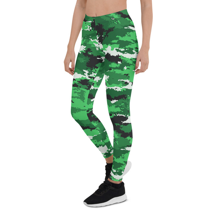 Green Camo Leggings for Women