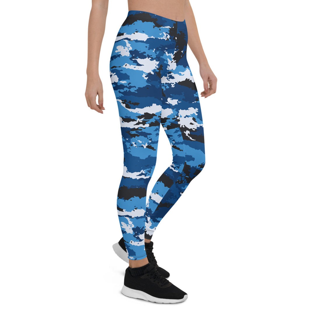 Blue Camo Leggings for Women