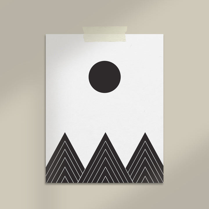 Black Triangles Scandinavian Art Print