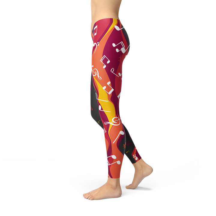 Guitar and Music Note Leggings