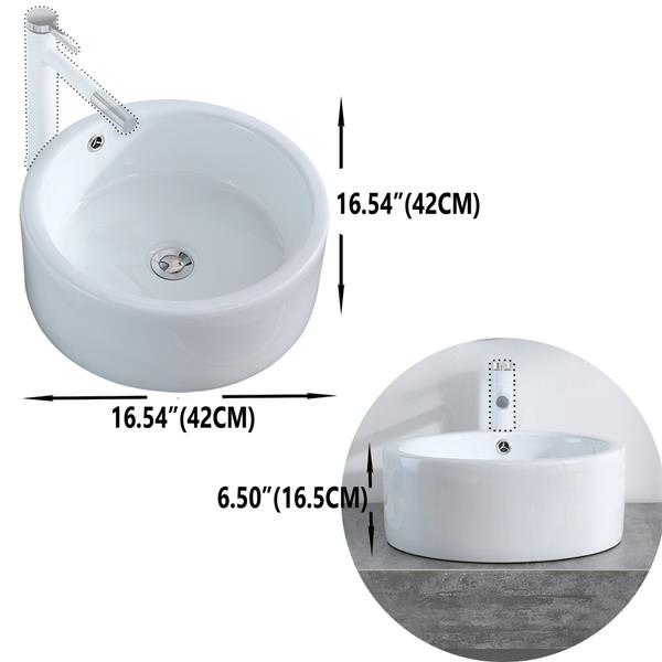 Household Bathroom Basin Sink Ceramic Wash Basin