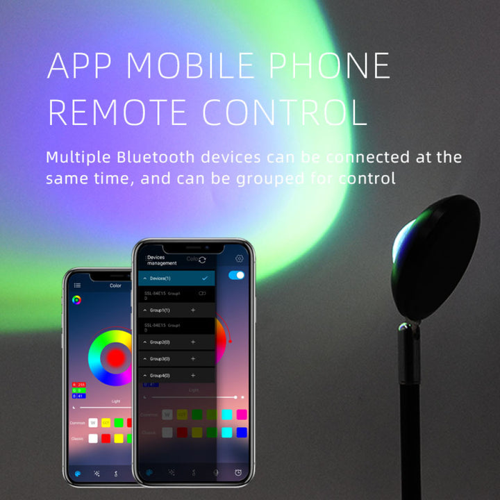 Projector APP/Remote Control Sunset Lamp Rainbow Sunset Lamp