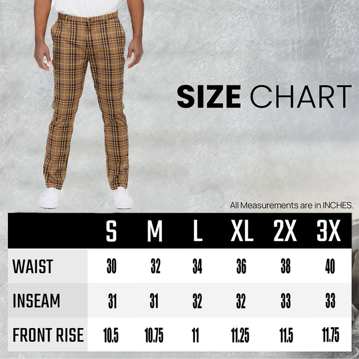 Plaid Slim Fit Trouser Pants