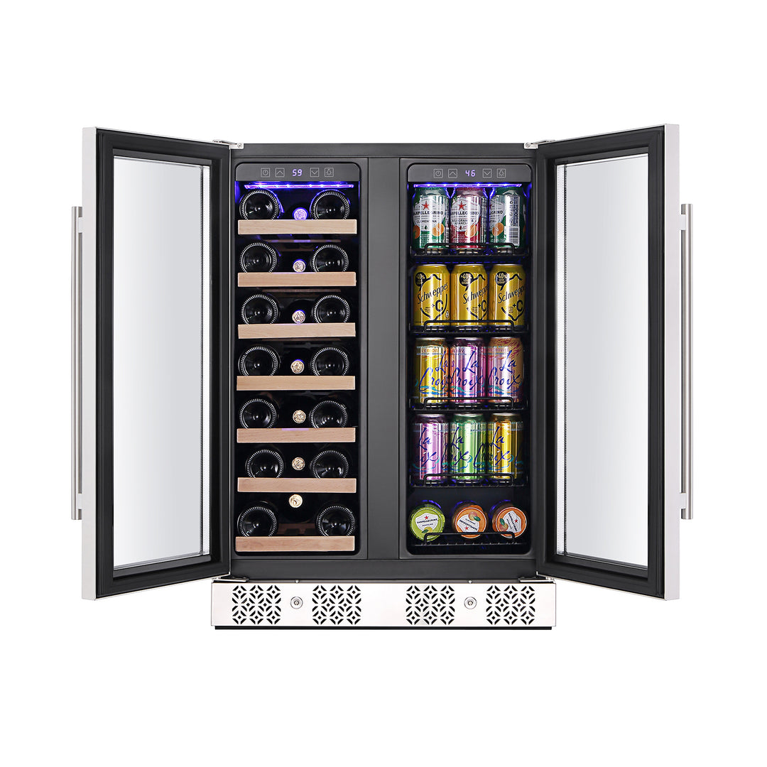 Empava BR03D 24" Dual Zone Wine Cooler & Beverage Fridge