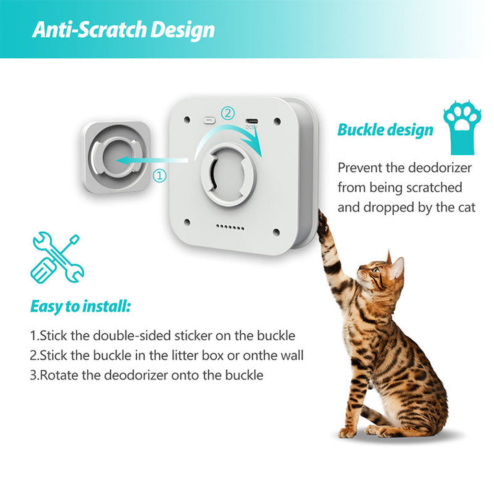 Smart Cat Odor Purifier for Cat Litter Box Deodorizer Dog Air Cleaner