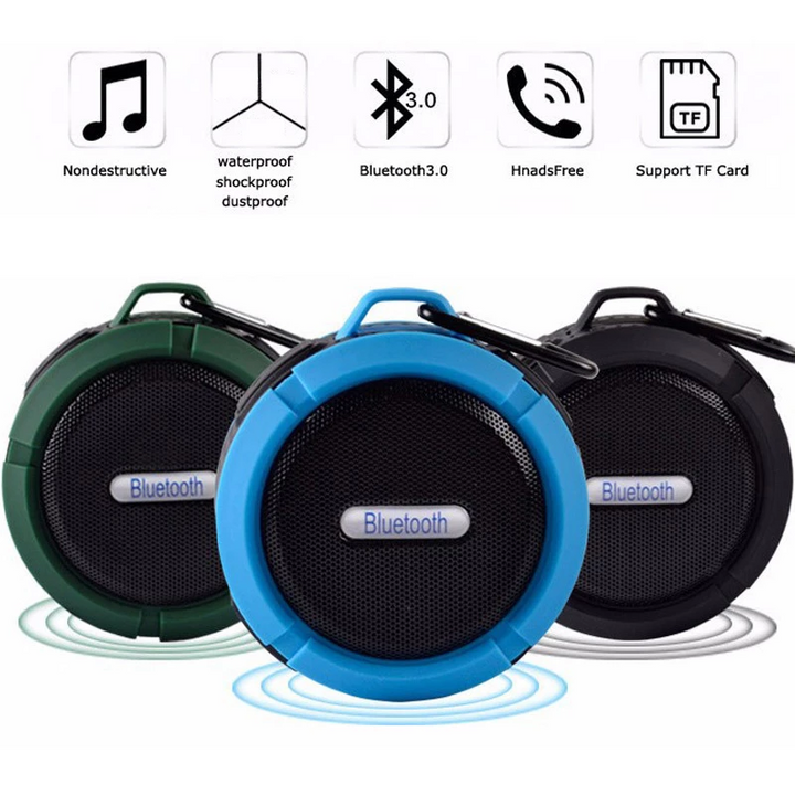 Mini Portable Waterproof Bluetooth Speaker with Suction Cup