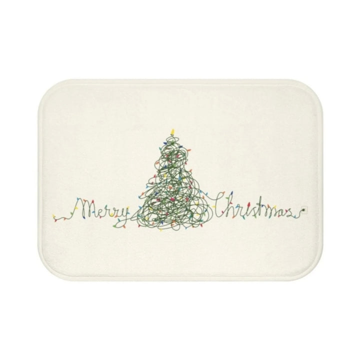 Holiday Christmas Tree Lights Bath Mat Home Accents