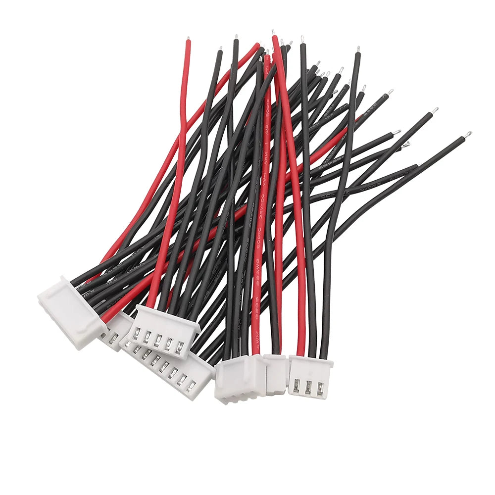 5/10Pcs JST XH Connector 1S 2S 3S 4S 5S 6S 7S LiPo Battery Balance Charger Plug Cable 10cm 15cm 20cm 22AWG Silicone Wire