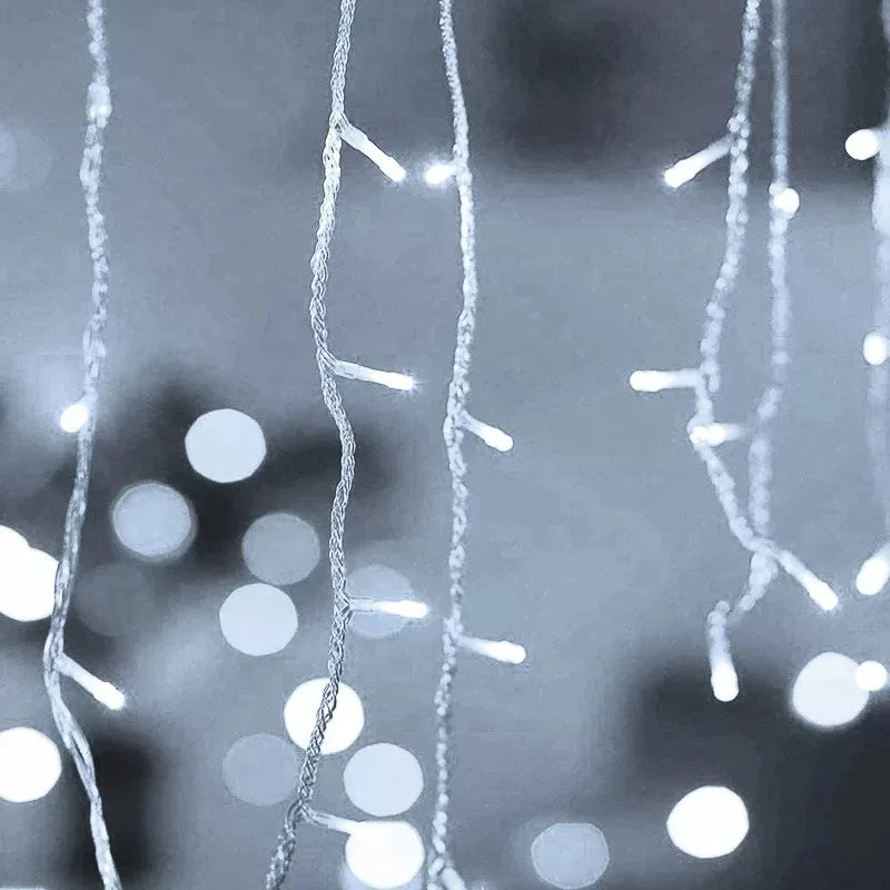 Christmas Decoration Led Lights for Outdoor New Year's Garland Fairy Strip Curtain String Wedding Street Garden Holiday Lighting