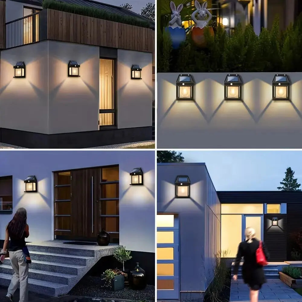 Powerful Outdoor Solar LED Street Light Waterproof Solar Lamp Garden Yard Pathway Wall Decoration External Lighting Fixture