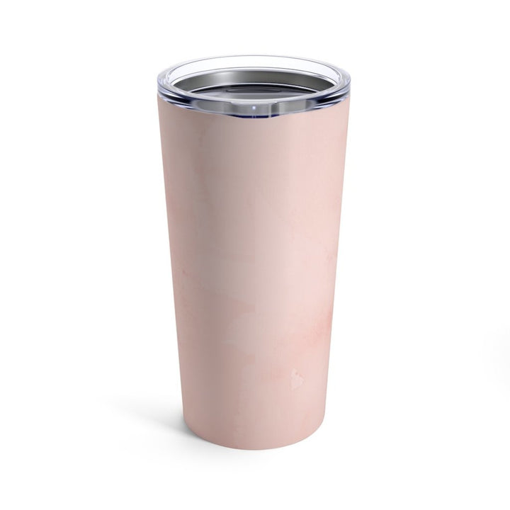 Insulated Tumbler - 20oz, Peach Marble Hello Peace,  Travel Mug