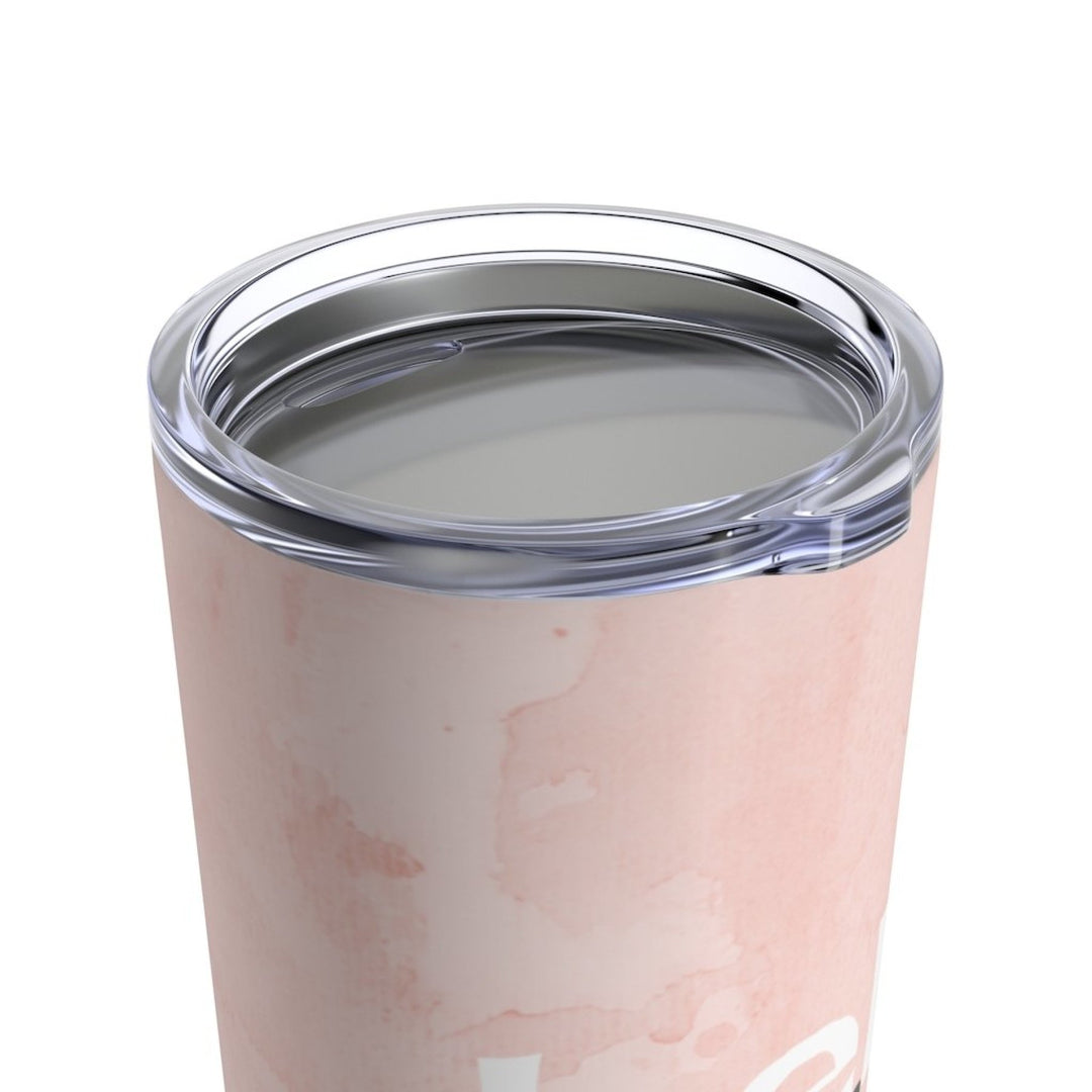 Insulated Tumbler - 20oz, Peach Marble Hello Peace,  Travel Mug