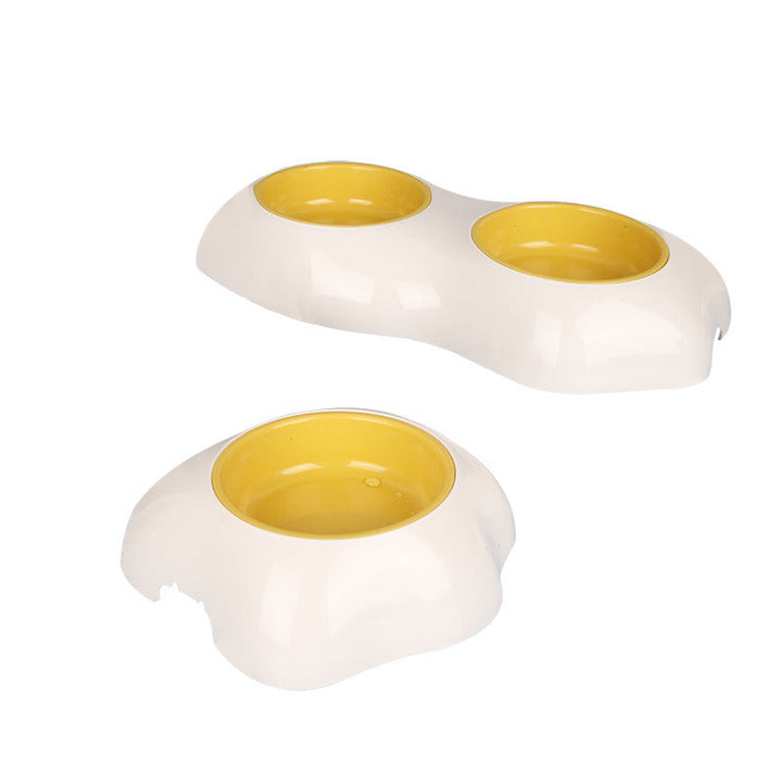 Egg-shaped Pet Bowl Drinking Water Single Bowl Double Bowl Dog Bowls