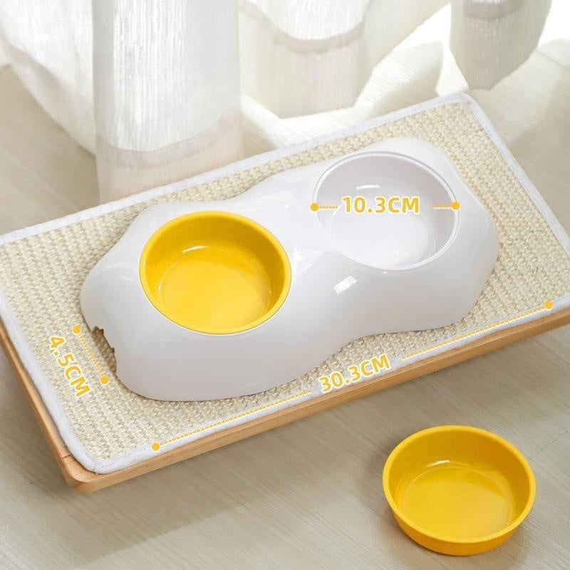 Egg-shaped Pet Bowl Drinking Water Single Bowl Double Bowl Dog Bowls