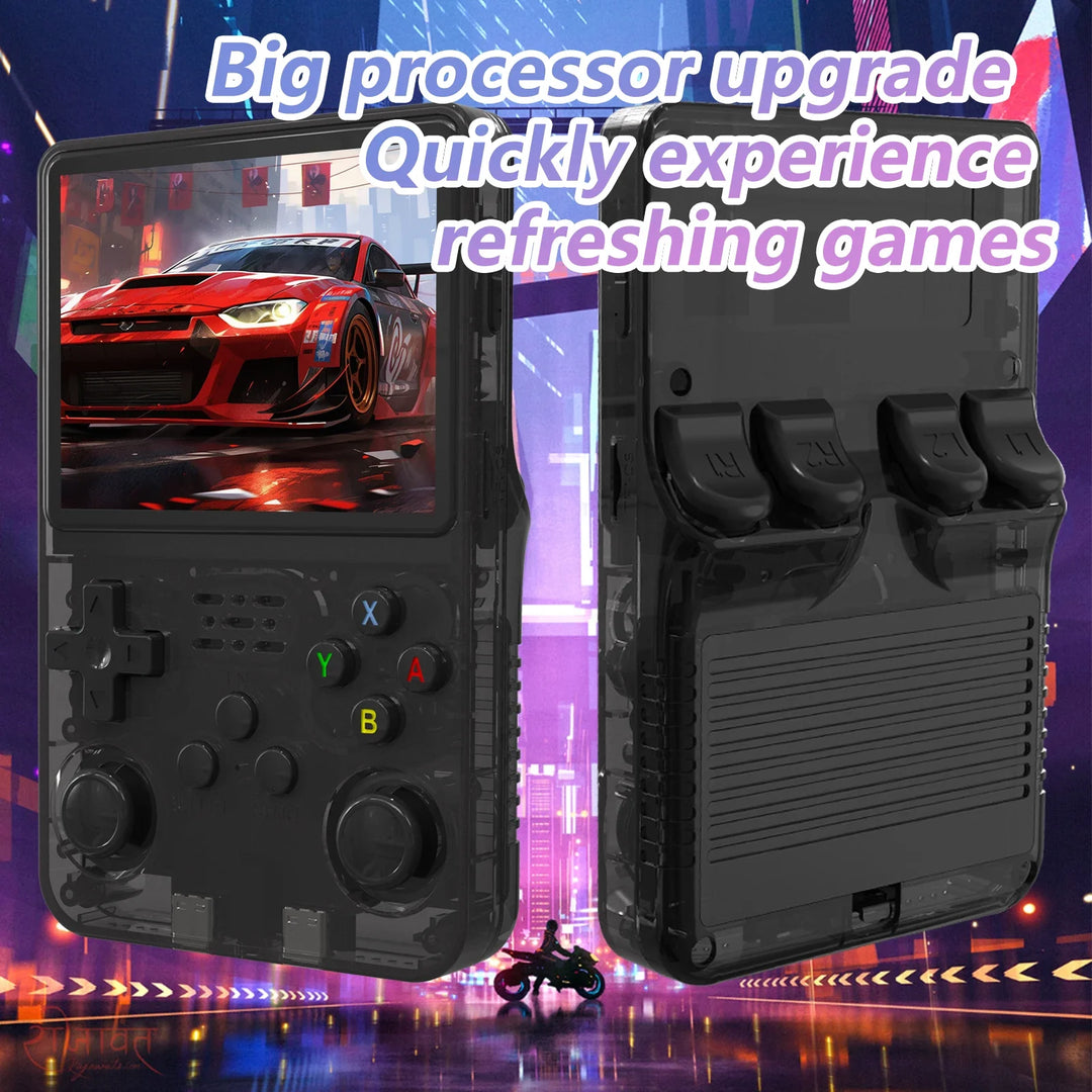 R36S Retro Handheld Video Game Console Linux System 3.5 Inch IPS Screen Portable Player 64GB GamesMultiple colors are available
