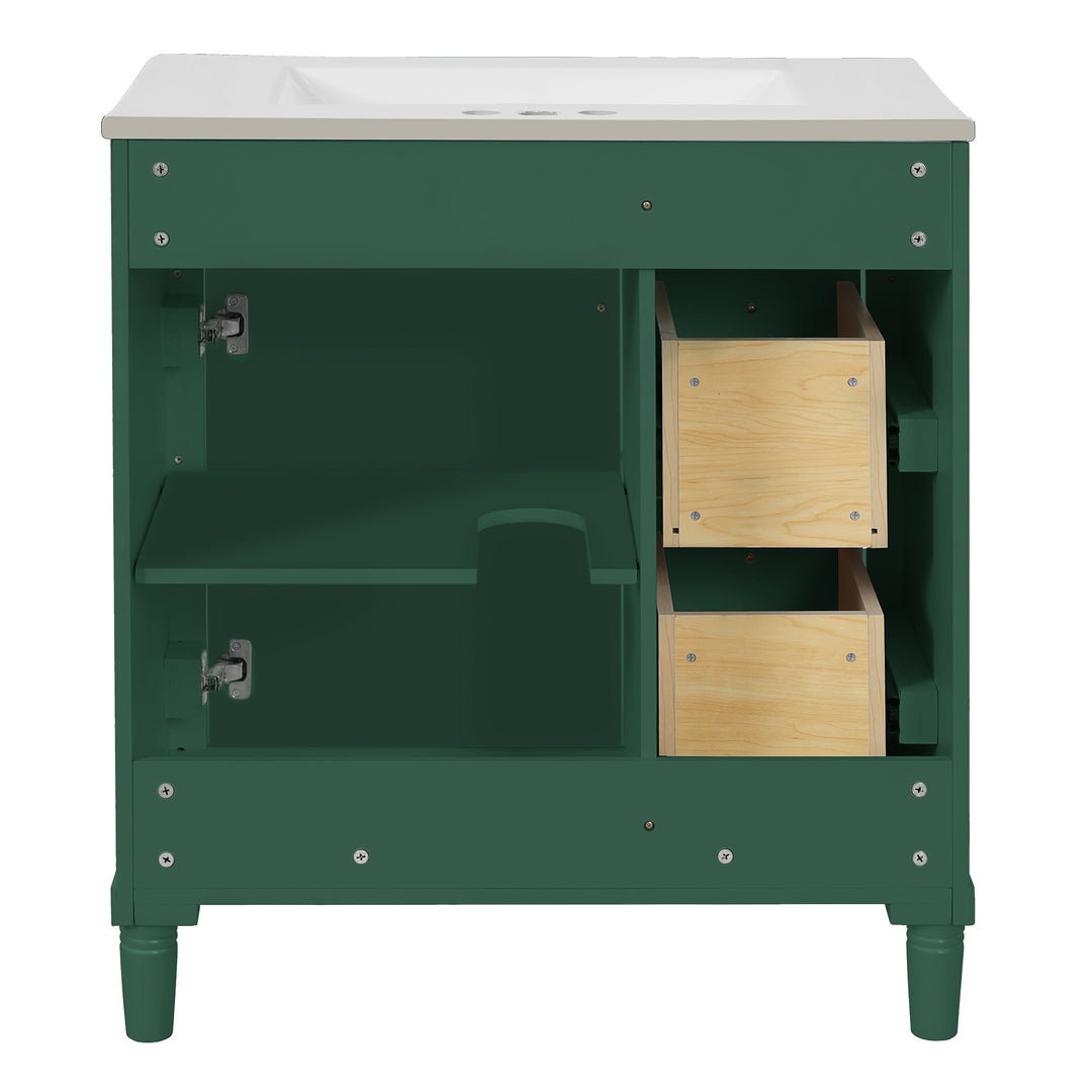 30' Bathroom Vanity with Sink, Freestanding Bathroom Storage Vanity