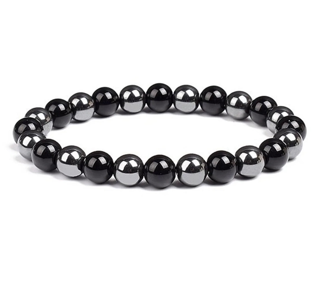Man Bracelets Magnetic Hematite Tiger Eye Black Obisidian Triple Protection Health Care Women's Bracelet Weight Loss JewelryGift