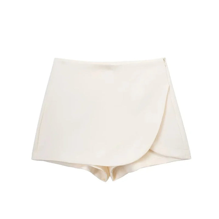 MUJER 2025 Asymmetric Skort For Women Pink Black Mini Skirt Shorts Woman Fashion High Waist Short Skirts Summer Casual Shorts