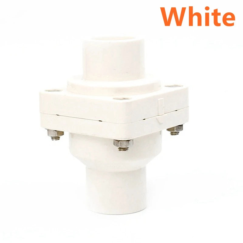 1PC 25~63mm PVC Flap Check Valve Fish Tank Accessories Garden Irrigation One-Way Valve Aquarium Industrial Pipe Non-Return Valve