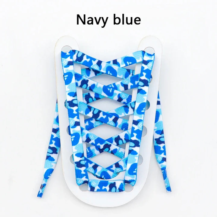 Colorful Shoelaces Camouflage Print Flat Shoe Laces For Sneakers AJ1&AF1 Boot Men And Women Leisure Shoestring Accessories