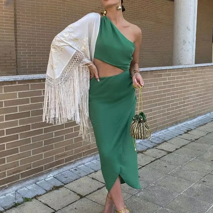 Asymmetric Cut Out Long Dress