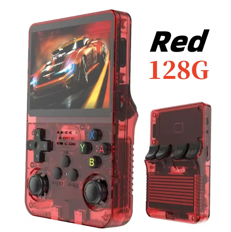 R36S Retro Handheld Video Game Console Linux System 3.5 Inch IPS Screen Portable Player 64GB GamesMultiple colors are available