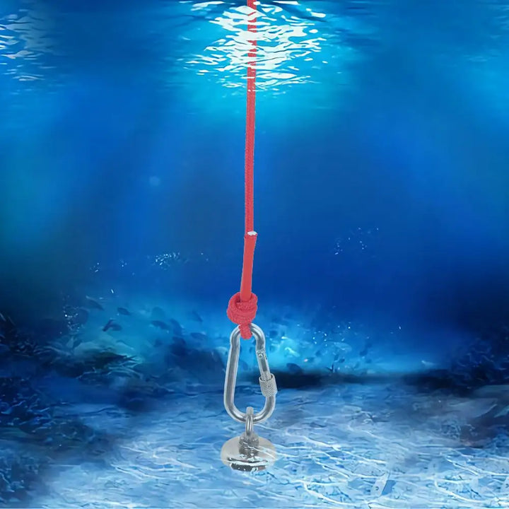 27 Strong Magnet Pot Fishing Magnet Deep Sea Salvage Magnetic Hook Permanent Neodymium NdFeB Magnetic Fishing Tool with Rope