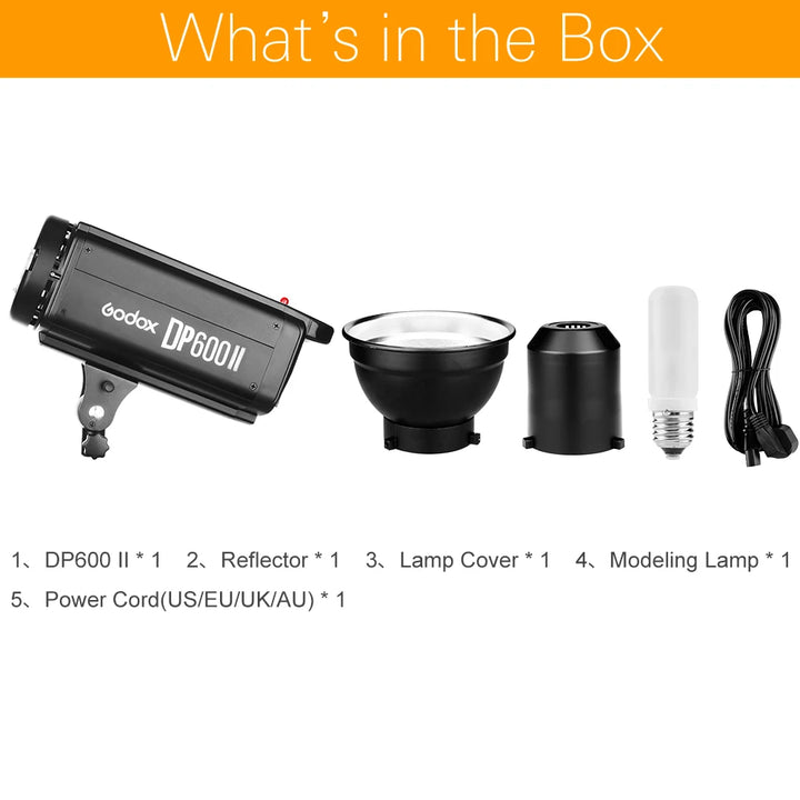 DP600II DP600 II 600Ws GN80 Professional Studio Strobe with Built-in  2.4G Wireless X System Offers Creative Shooting