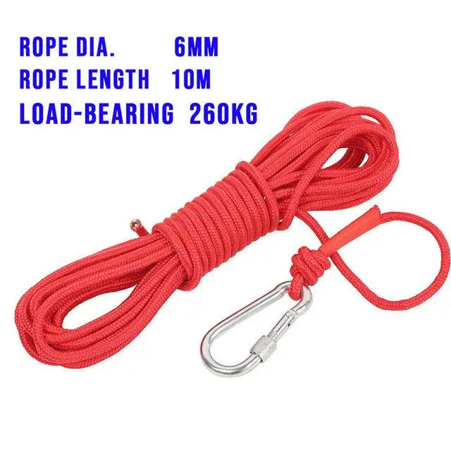 27 Strong Magnet Pot Fishing Magnet Deep Sea Salvage Magnetic Hook Permanent Neodymium NdFeB Magnetic Fishing Tool with Rope