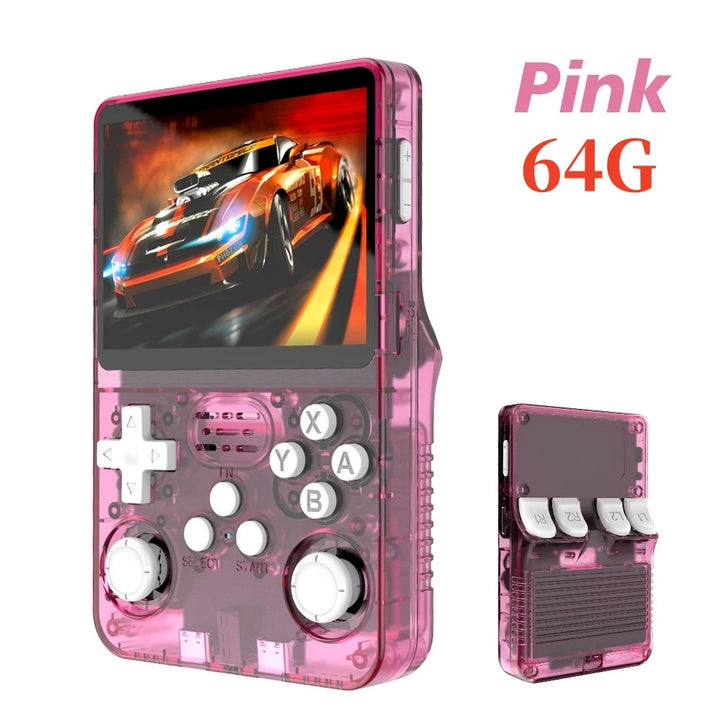 R36S Retro Handheld Video Game Console Linux System 3.5 Inch IPS Screen Portable Player 64GB GamesMultiple colors are available