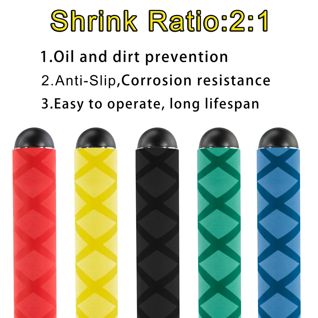 Anti-Slip Heat Shrink Tube For Fishing Rod Or DIY Electrical Insulation 5 Colors 1M 15/18/20/22/25/28/30/35/40/50mm