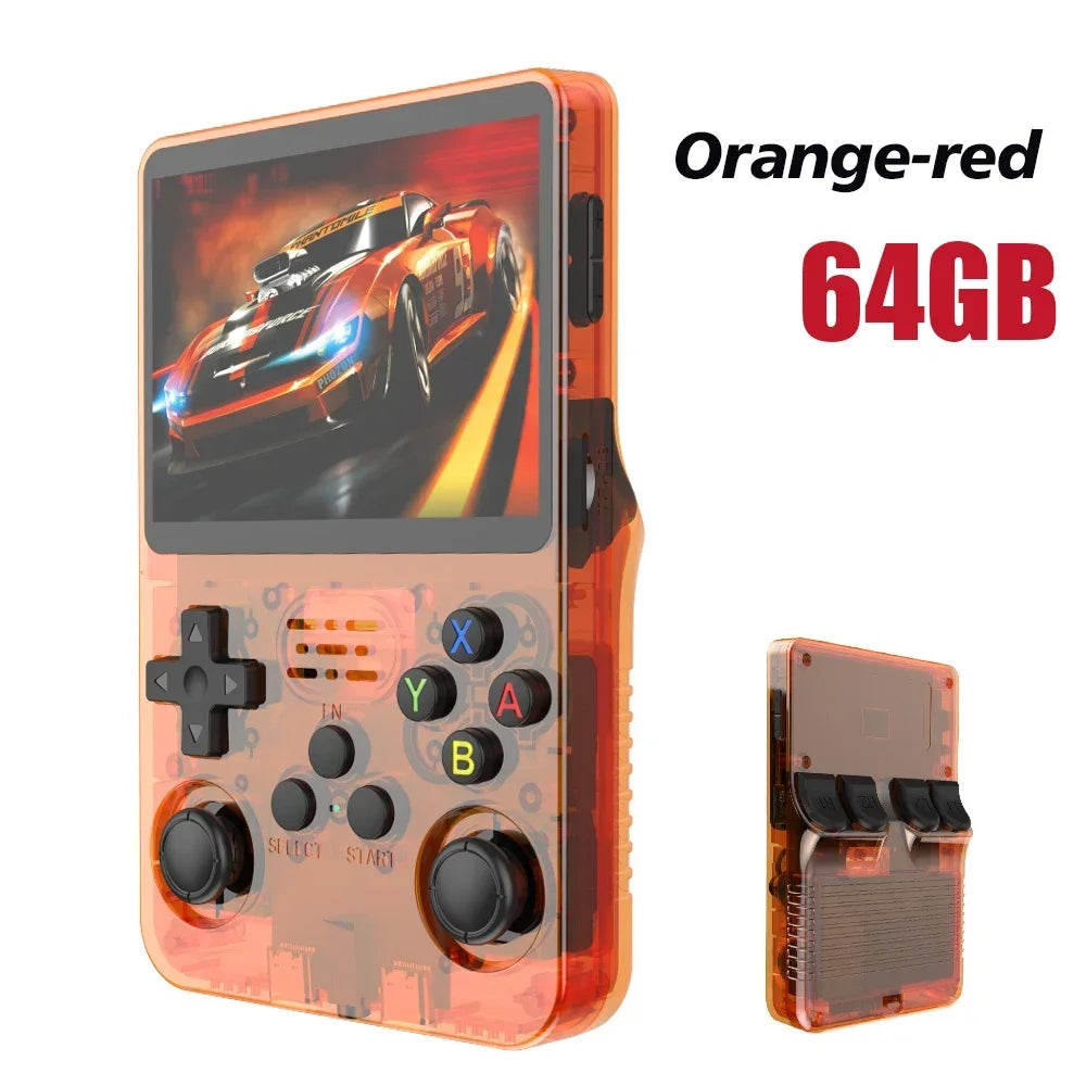 128G R36S Retro Handheld Video Game Console Linux System 3.5 Inch IPS Screen R35s Pro Portable Pocket Video Player 64GB Games