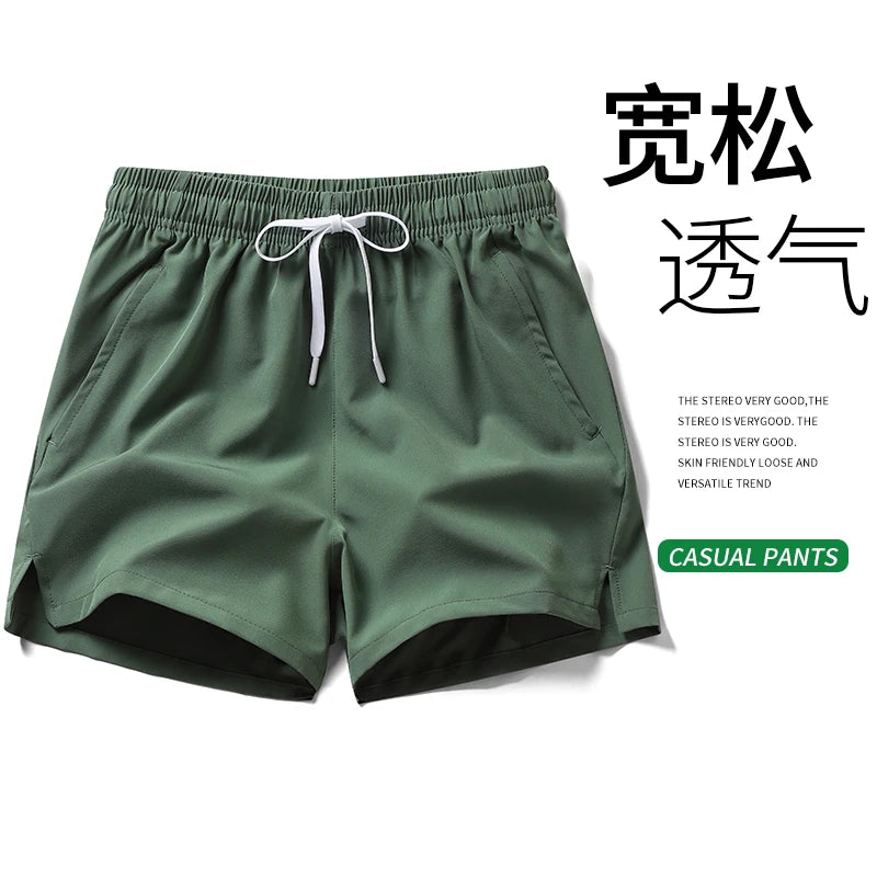 American Couple High Elastic Shorts, Triple Pants, Sports Basketball Shorts, Quick Drying Training, Running, Fitness, Summer