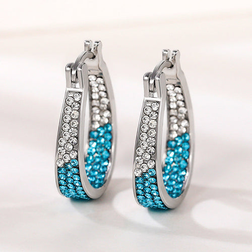 European And American Colorful Ear Clip Fashion Diamond Women's