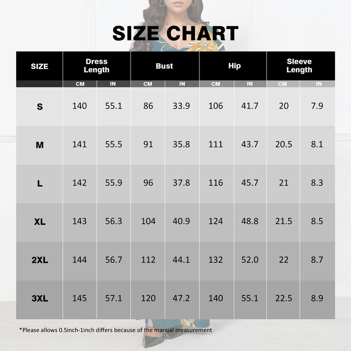 Women's Multicolor Floral Print Maxi Dress Short Sleeve V Neck Long Dress Casual Summer Beach Holiday Wear