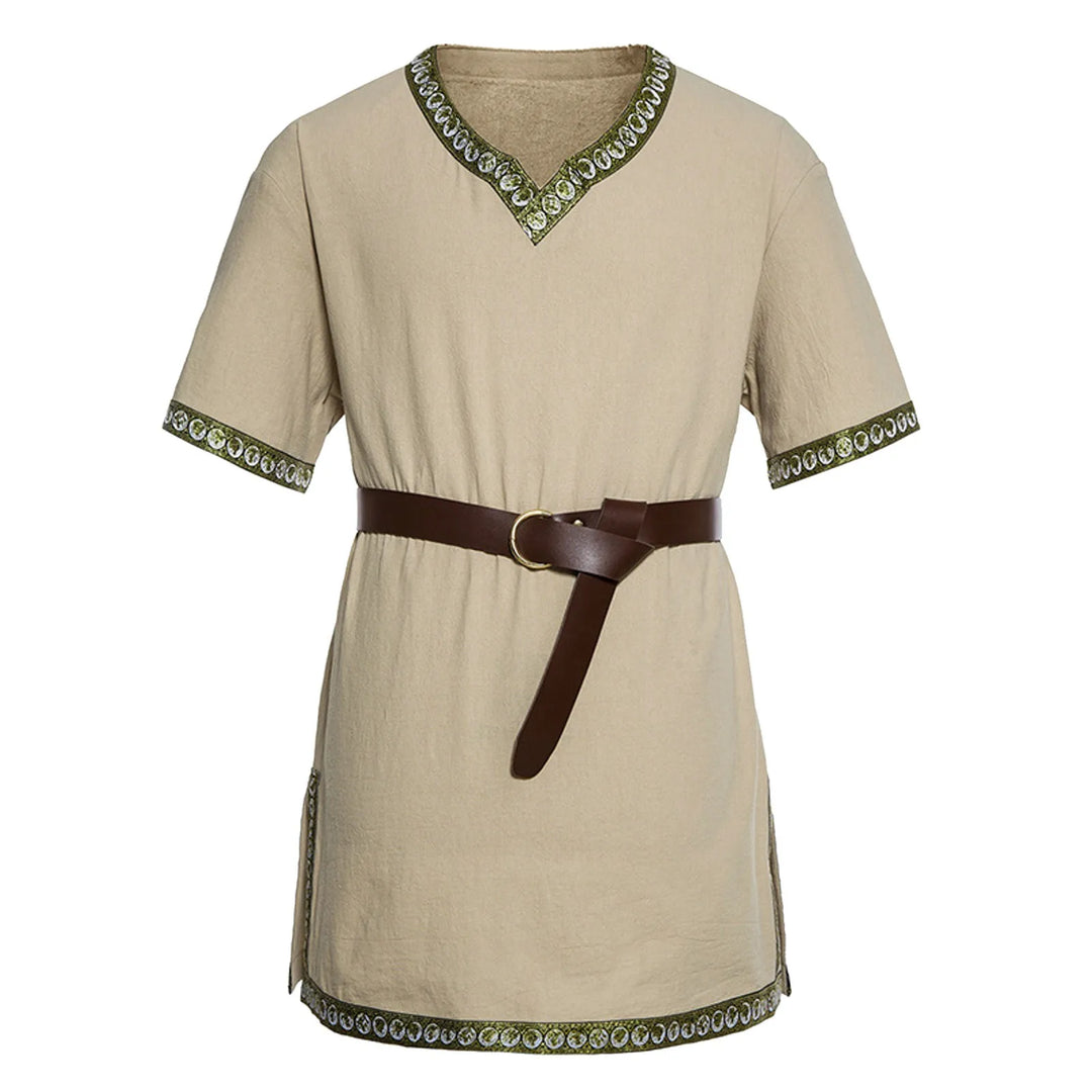 Warrior Men's Shirt Top Vintage Viking Men's Summer Short Sleeve Gothic Shirt Renaissance Pirate Costume Shirt Medieval Tunic